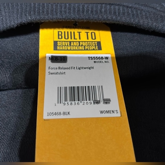 Carhartt Force Relaxed Fit,lightweight sweatshirt, stain breaker,pouch pocket - Picture 9 of 10